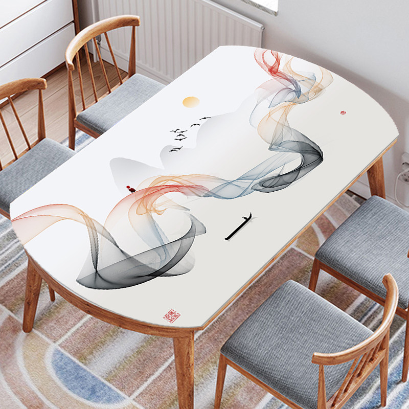 Folding table cushion table cushion minimalist PVC plastic waterproof and anti-scalding for home table cloth free of cleaning and custom-made