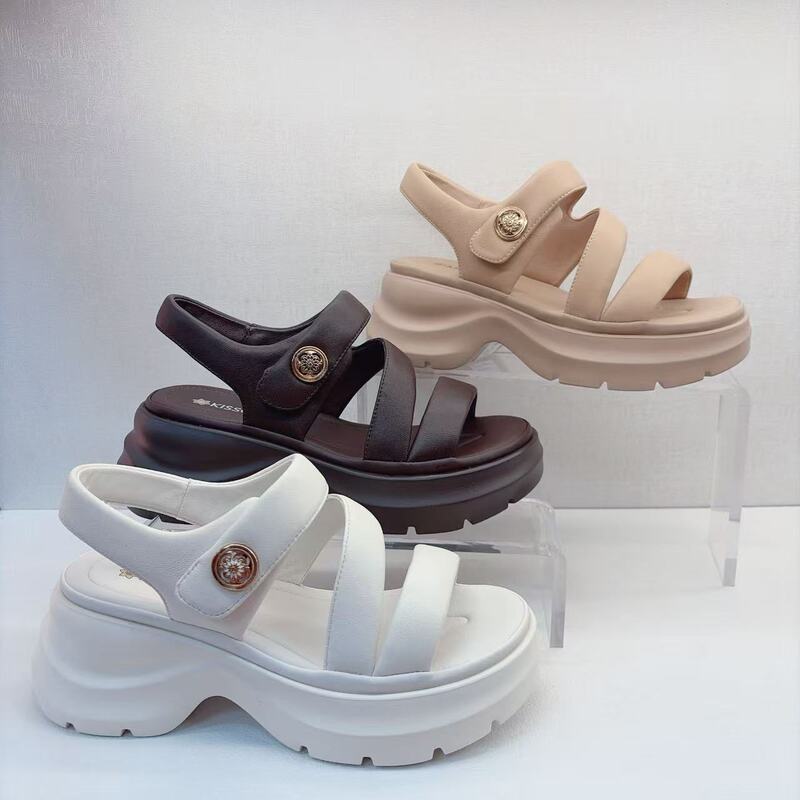 Kisscat Long-Legged Shoes 26 New Summer Thick-Soled Height-Increasing Casual Outdoor Sports Sandals K76383A-50