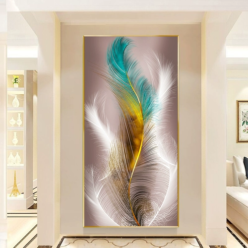 5D Diamond Painting полна бриллиантов, легких роскошных перьев Lungyu, бриллианты, Cross Stitch 2023 Новые модели простых пейзажей вышивки