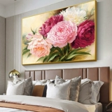 5D алмазная живопись, полная алмазов, цветок пиона, печать для гостиной, 2025, новый цветок, простой точечный кирпич, вышивка крестиком, маленькая ручная работа