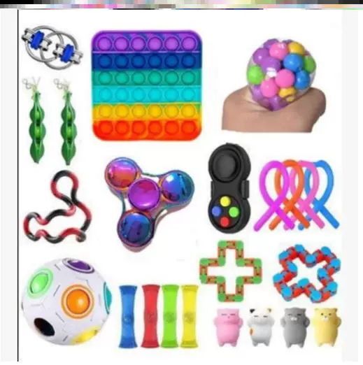 Анти-стресс Фиджет игрушки пальцевой вращатель Popit Pop it