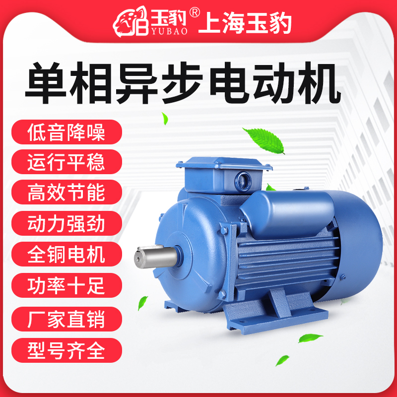 Single-phase motor 220V small two-phase 0 75 1 1 1 1 5 2 2 3KW High speed full copper wire asynchronous motors