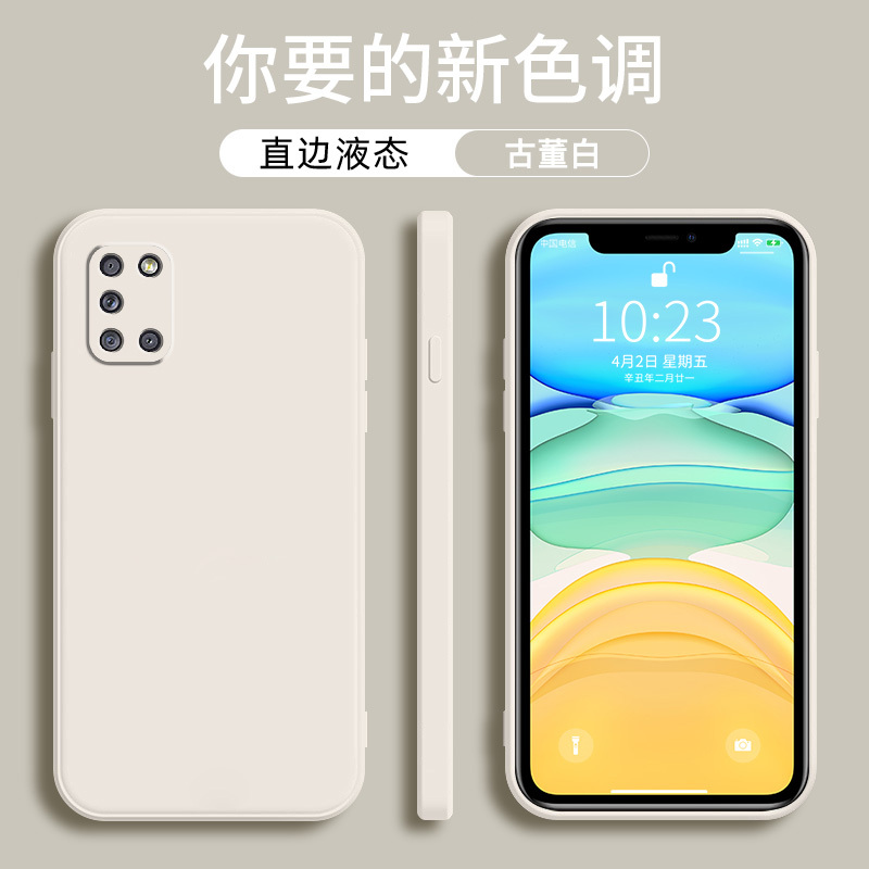 Suitable for Samsung A31 Phone Case Galaxy A32 Straight Edge Liquid Silicone Sm-A315F Protective Cover Samsung Lens Full Coverage Sm-A326B Unisex Galaxy Anti-Drop Soft Case
