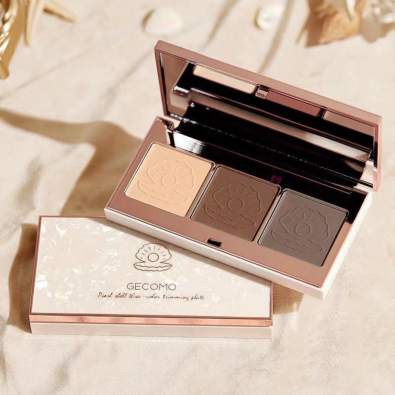 Large Card Pearl Bay Shell Three Color Repair Pan Shadow Matt Light High Light Integrated Disc Nose Movie Powder interplay Women