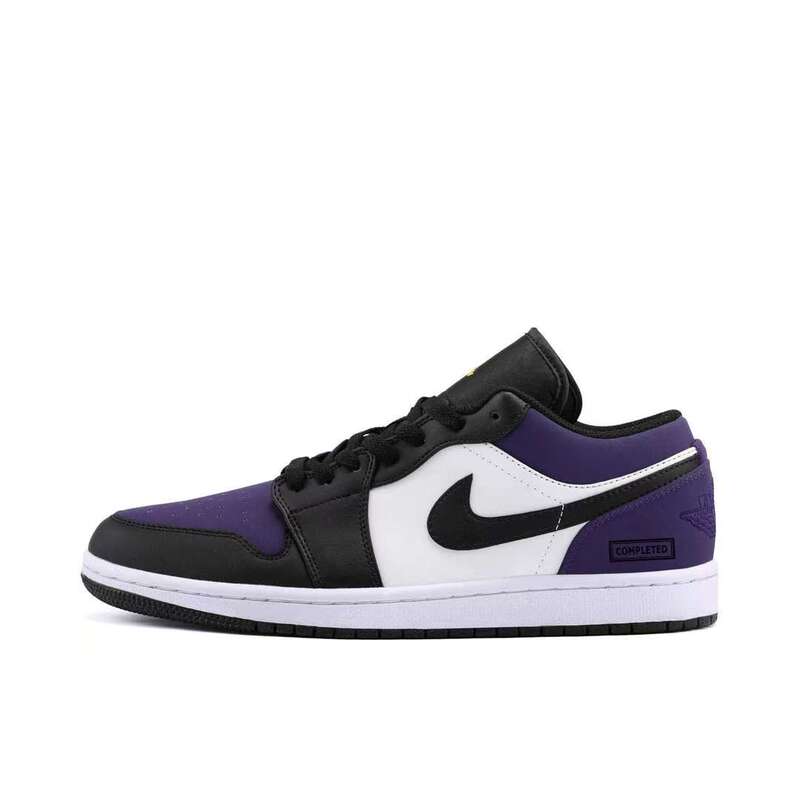 [Customized Sneakers] Air Jordan 1 New Lettering Black Purple Toe 553558-043