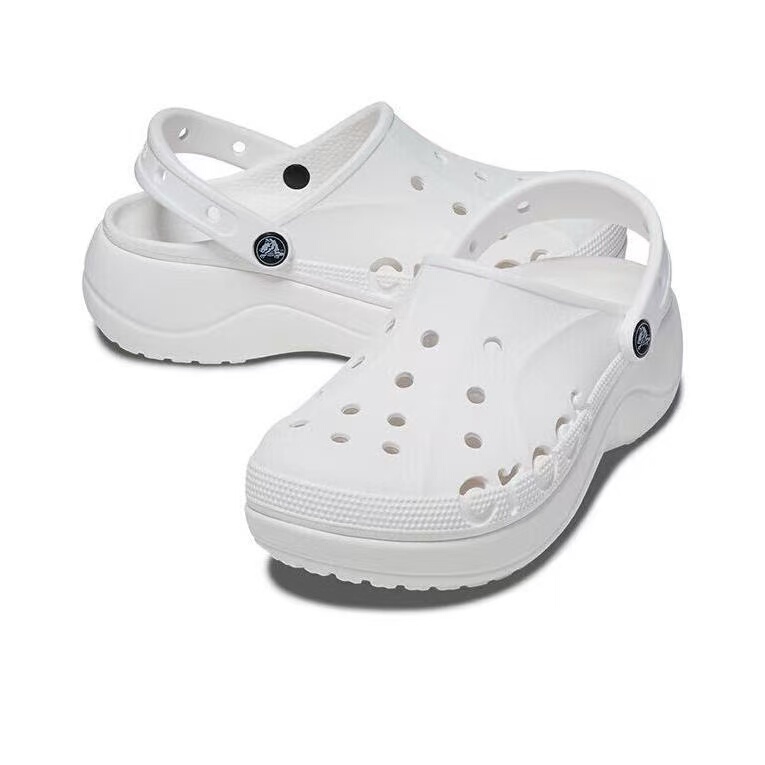 Crocs Baya Platform Clog Beja Cloud Closed-Toe Thick Sole Women'S/White