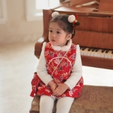 Детский жилет, ципао, удерживающая тепло юбка, увеличенная толщина