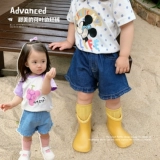 Детская брендовая джинсовая юбка, шорты, штаны для отдыха, свободный крой