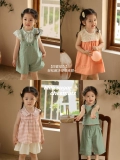 Летний комплект без рукавов, детское платье без рукавов, в западном стиле, коллекция 2023