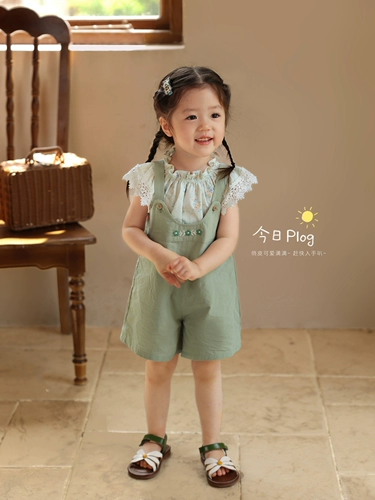 Летний комплект без рукавов, детское платье без рукавов, в западном стиле, коллекция 2023