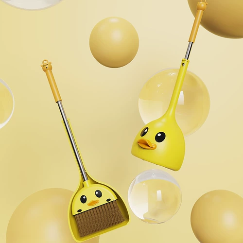 Детская метла, совок, детский маленький комплект, швабра для школьников, 3 предмета