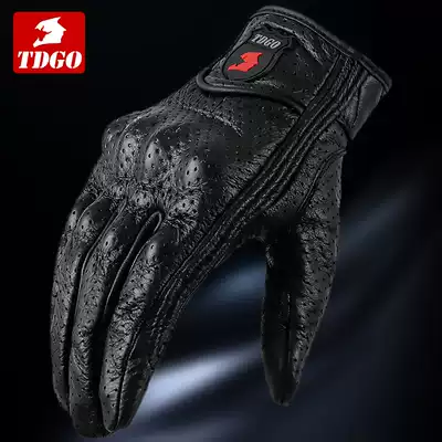Motorcycle riding gloves Men's spring and summer fall-proof breathable sunscreen full-finger retro motorcycle gloves women's four seasons universal