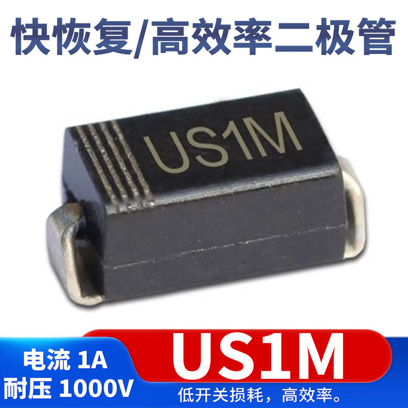 Us1M Packaged Sma Do-214Ac Surface Mount Fast Recovery Diode 1A 1000V Us1Mf