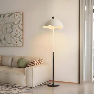 Cream-Style Floor Lamp, Living Room Sofa Side Standing Lamp, Bedroom Light Luxury Bedside Atmosphere Lamp, Eye-Protecting French-Style Lighting Fixtures