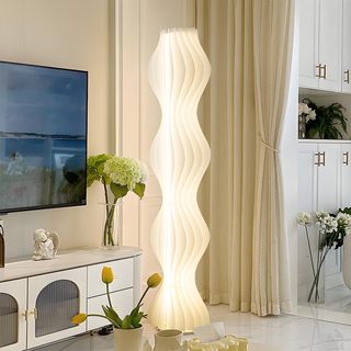 Grass Skirt Floor Lamp, Living Room Standing Sofa Corner Lamp, Cream Style Design, Simple and High-Looking Bedroom Atmosphere Lamp