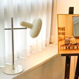Bedside Reading Lamp, High Aesthetic Bauhaus Bedroom Vanity Lamp, Cream Style Creative Art Desk Lamp