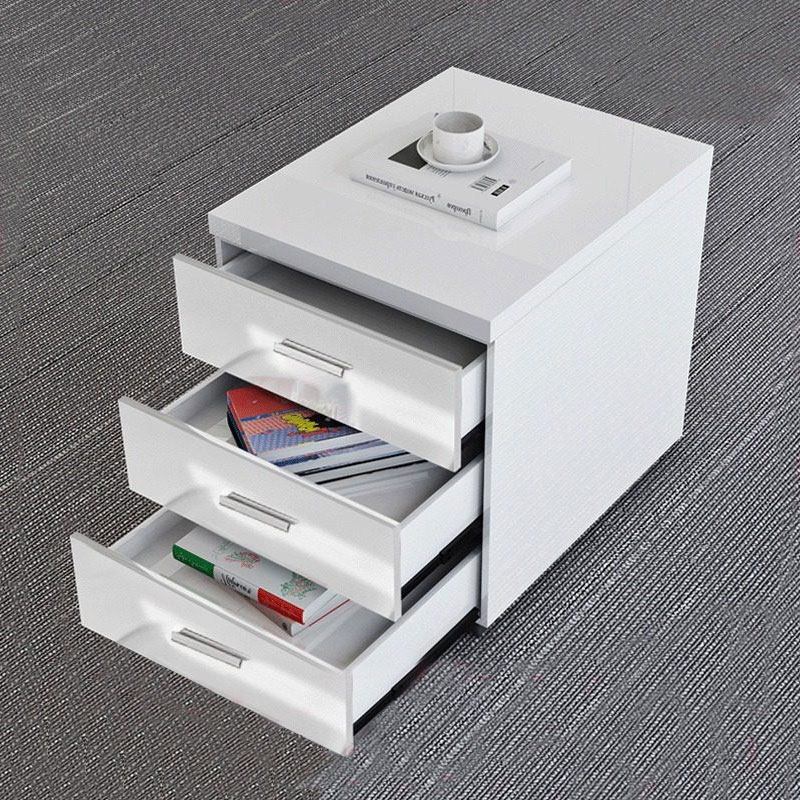 Office furniture Furniture Activity Cabinet Chest of drawers Short-cabinet Desk Cabinet Information Cabinet White Baking Varnish Office Document Cabinet