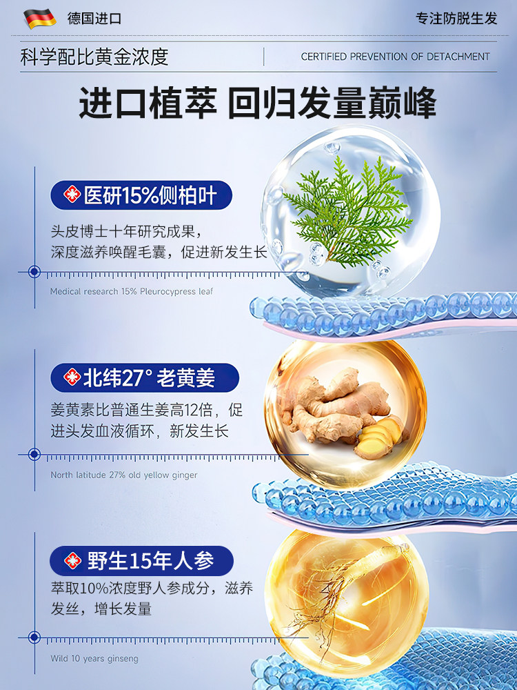 Anti-Hair Loss Shampoo, Hair Growth and Thickening, Platycladus Orientalis Leaf, Chinese Medicinal Materials, Official Flagship Store, Ranked First