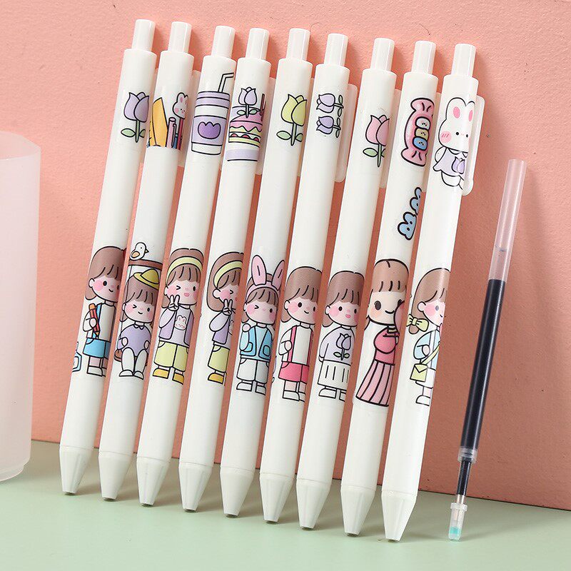 Fairy Pen Net Red Super Fairy Black Pen Press Type Ins Fairy Qi Cheap Girl Junior High School Cute Super Cute Ball Pen