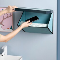 Mural storage cabinet bathroom folding wall rack non-punching clothes artifact toilet wall hanging