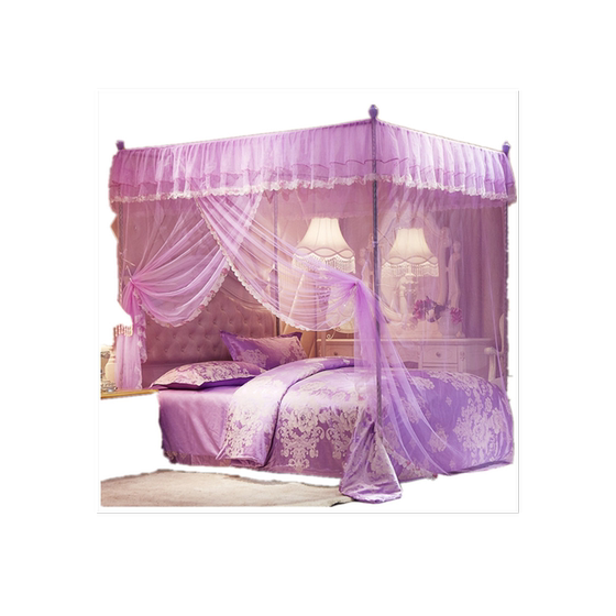 Mosquito net household use 2025 new bedroom full cover type without installation single bed bracket rod type thickened and thickened old style
