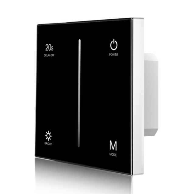 0-10V dimmer switch touch dimmer stepless dimming panel wireless dimming white and black glass switch