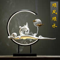 Large reverse flow incense burner High mountain and water incense household sandalwood agarwood incense holder Indoor creative hanging incense burner ornaments