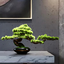 Simulation welcome pine bonsai potted green plant home living room Hotel wine cabinet entrance model room soft decoration ornaments