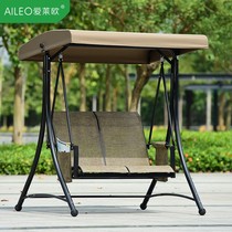 Garden Outdoor Autumn Villa Double Rocking Chair HouseHomestay Wind Ceiling Iron Rock Outdoor Terrace