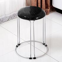 2021 new round stool round stool plastic home shop stainless steel stool high footstool barber shop iron frame soft face