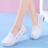 Кушон, униформа медсестры, дышащая нескользящая обувь, дезодорированные комфортные летние белые туфли, мягкая подошва, против усталых ног