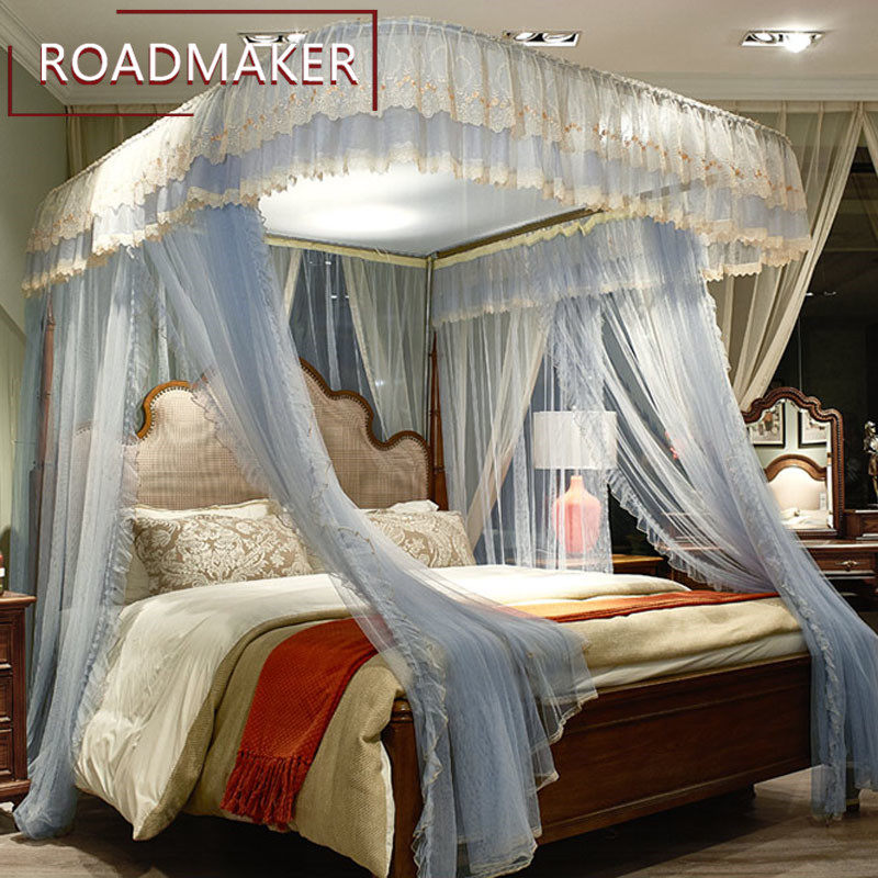 Rod Mecora Rope U Type Twin Track Encrypted Mosquito Nets Home Court Public Main Wind Can Lift Bracket Universal 3 doors