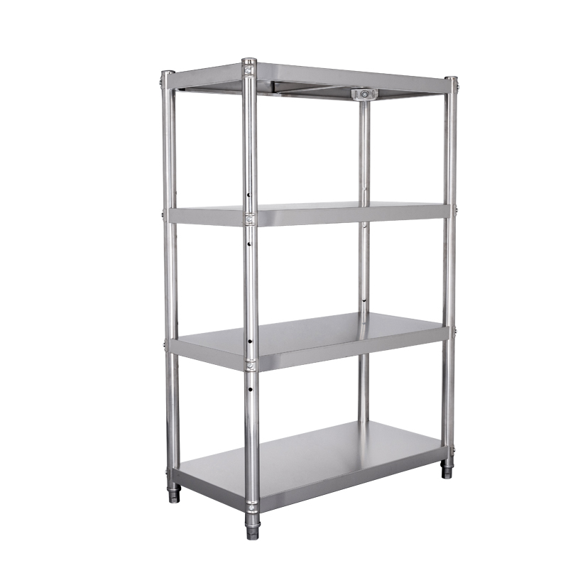 Stainless steel kitchen shelving ground Four-floor microwave accommodating shelf pan shelf 4 floor shelving shelves Home shelves
