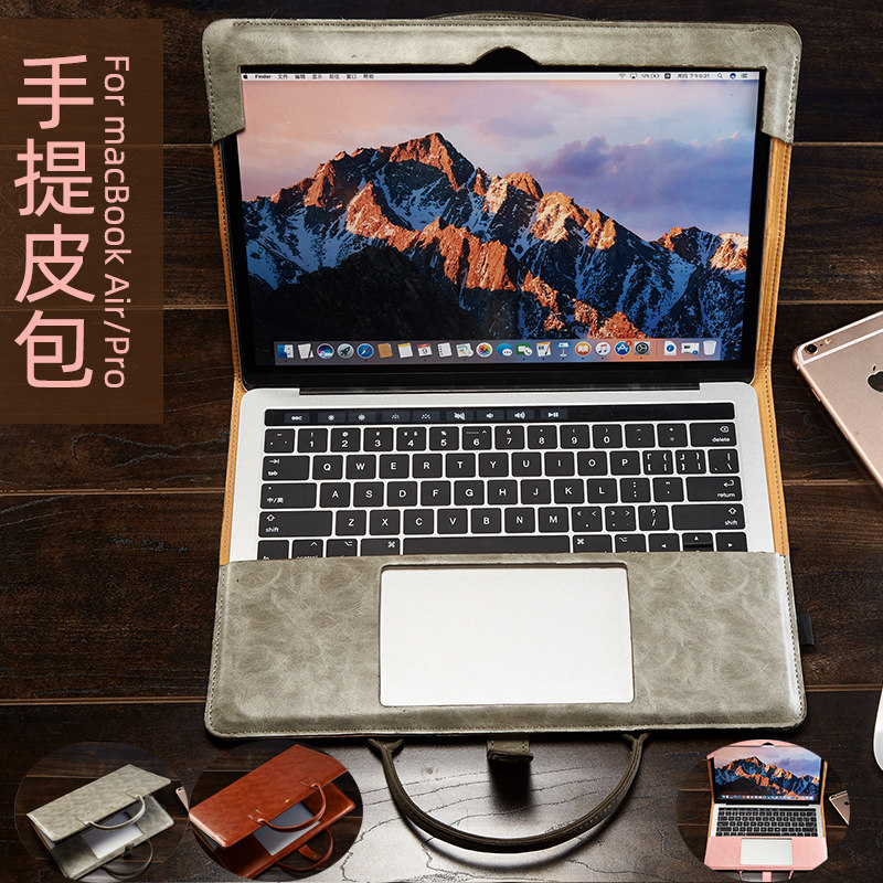 Golden Jackals Apply Apple Notebook Protective Sleeve Laptop Bag 12 12 Inch 16 pro13 pro13 3air15 4macbook 4macbook Bag Fashion Women Mac Handbag Male I