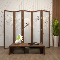 New Chinese style solid wood screen partition living room bedroom office dining room porch cover home folding mobile folding screen
