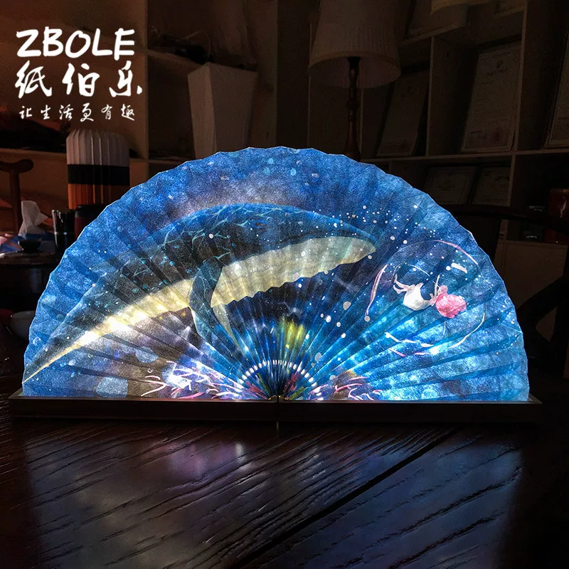 Night light, folding Chinese museum, custom-made, Birthday gift
