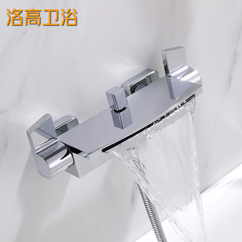 Loga bathroom bath wall faucet shower faucet set wide - body large waterfall wall faucet shower