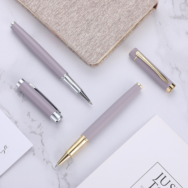 Business high-end metal pearl pen ins small fresh lady signature office gift heavy hand neutral signature pen