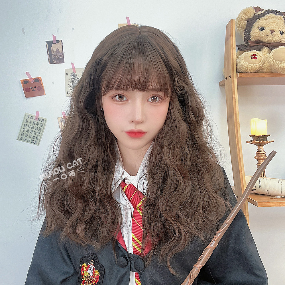 A meow wig female wool roll fluffy naturally realistic browsing the daily lolita network red hair full head set