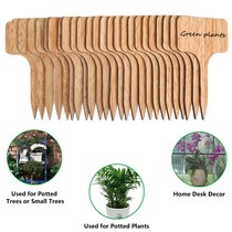 50pcs Wooden T-shape Plant Labels Nursery Garden Plant Label