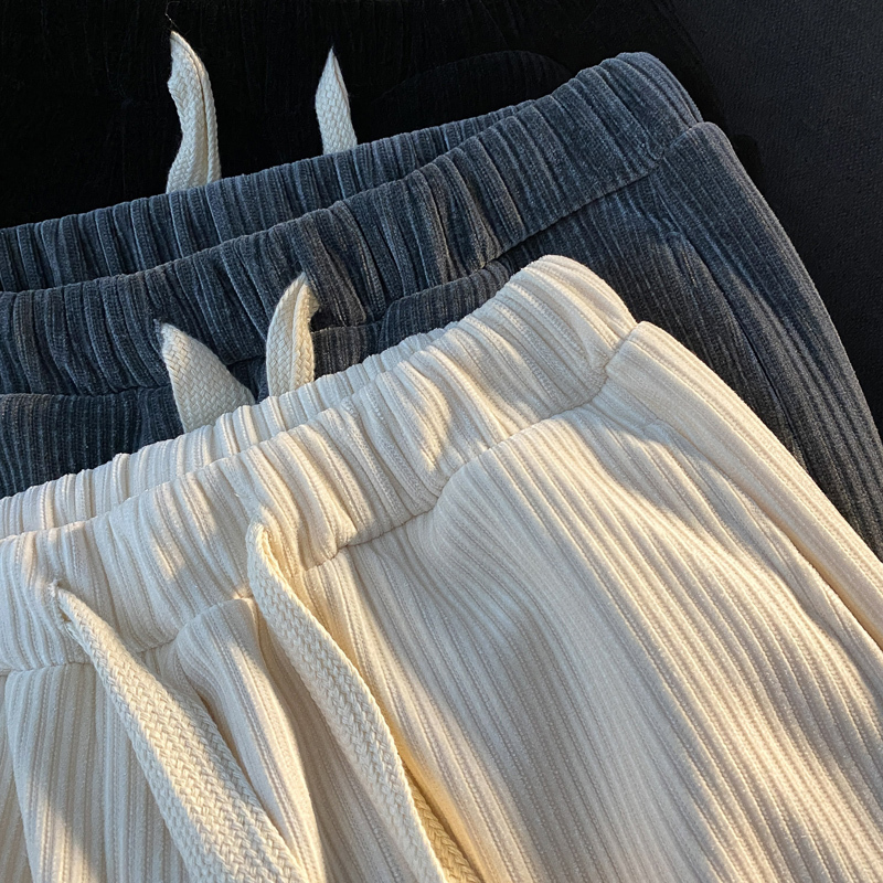 Men's Casual Pants for Spring, Autumn, and Winter, Trendy Chenille Corduroy Pants, Sporty Loose Straight-Leg Couple Wide-Leg Trousers Men's Casual Pants for Spring, Autumn, and Winter, Trendy Chenille Corduroy Pants, Sporty Loose Straight-Leg Couple Wide-Leg Trousers