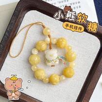 Zodiac Year Flower Poetry Shadow Bodhi Root Design Mobile Phone Chain Douyin Hot Model Seiko Carved Small Lotus Buddha Beads Live Broadcast