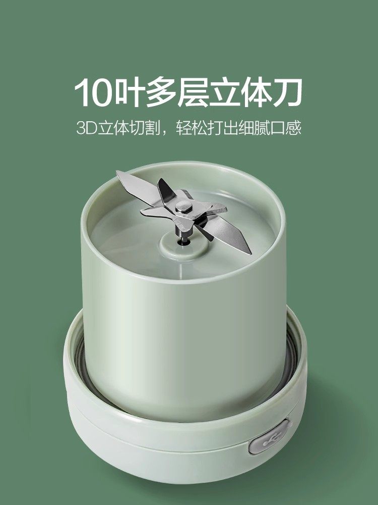 Mocha Juicer, Small Multi-Functional Portable Juicer, Fully Automatic, Can Crush Ice, Household Fruit Blender and Juicer Cup