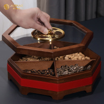Wedding Celebration Solid Wood Fruit Box New Chinese Fruits Pan Candy Case Living Room Home Red With Lid Nut Tray Dried Fruit Containing Box