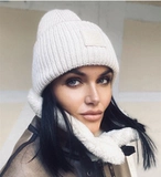 2023笑脸纯羊毛帽子绒线冷帽女款秋冬季针织男保暖显脸小毛线帽