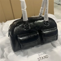 Масляная восковая кожаная черная