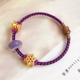 Браслет с одной бусиной, стальная проволка, корона с бусинами ручной работы, 3D, со снежинками, «сделай сам»