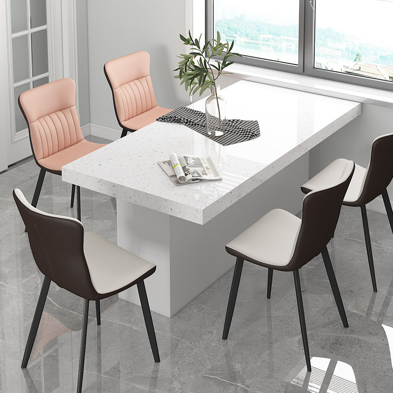 Nordic Home Backrest Restaurant Dining Chair Makeup Backrest Mealstool Modern Minima Hotel Talks Leather Chair-Taobao