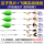 Рыболовная группа Luya fake bait fly hook fishing group ядовитый комар, микроматерия, набор блесток из семян дыни, рыболовная группа с леской, белая полосатая лошадиная пасть, вздернутый рот mini 1