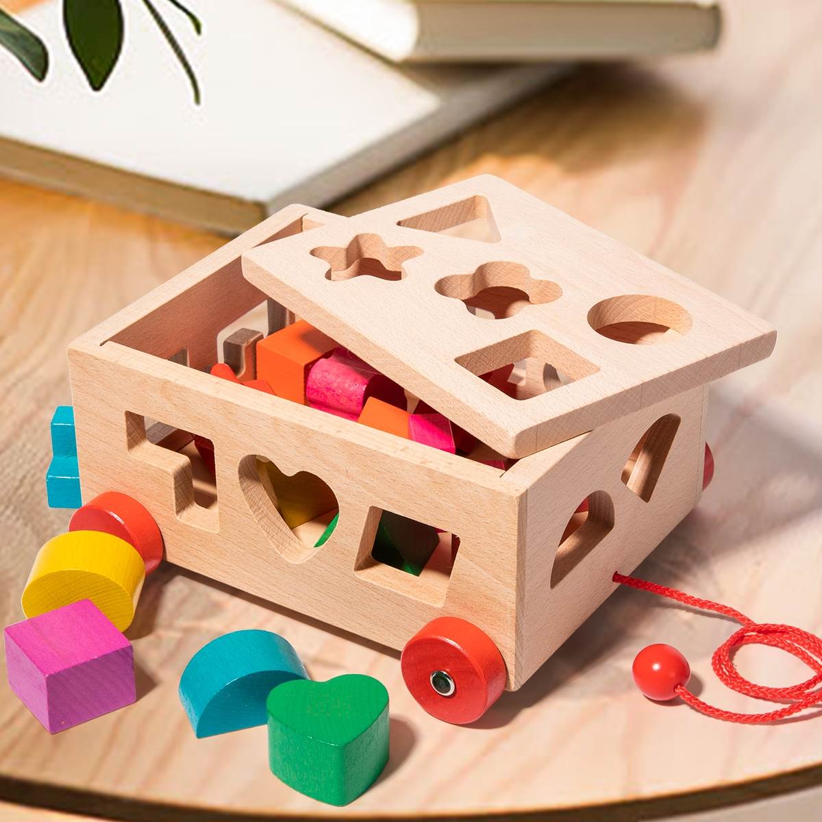 Children's early teaching Yizhi Texporous Intelligence Box shape pairing porous 13 cognitive blocks 2 - 34 years old baby toy